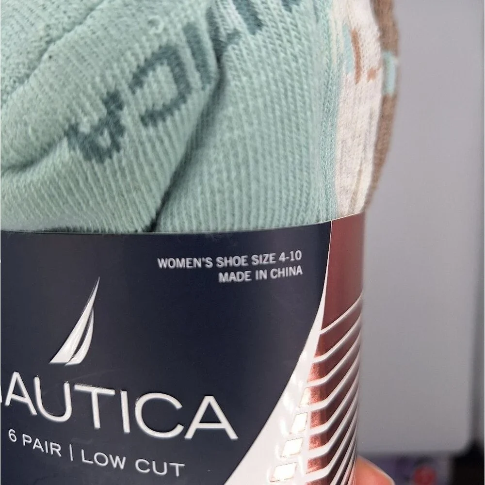 Nautica cushion low cut socks 6 pair set